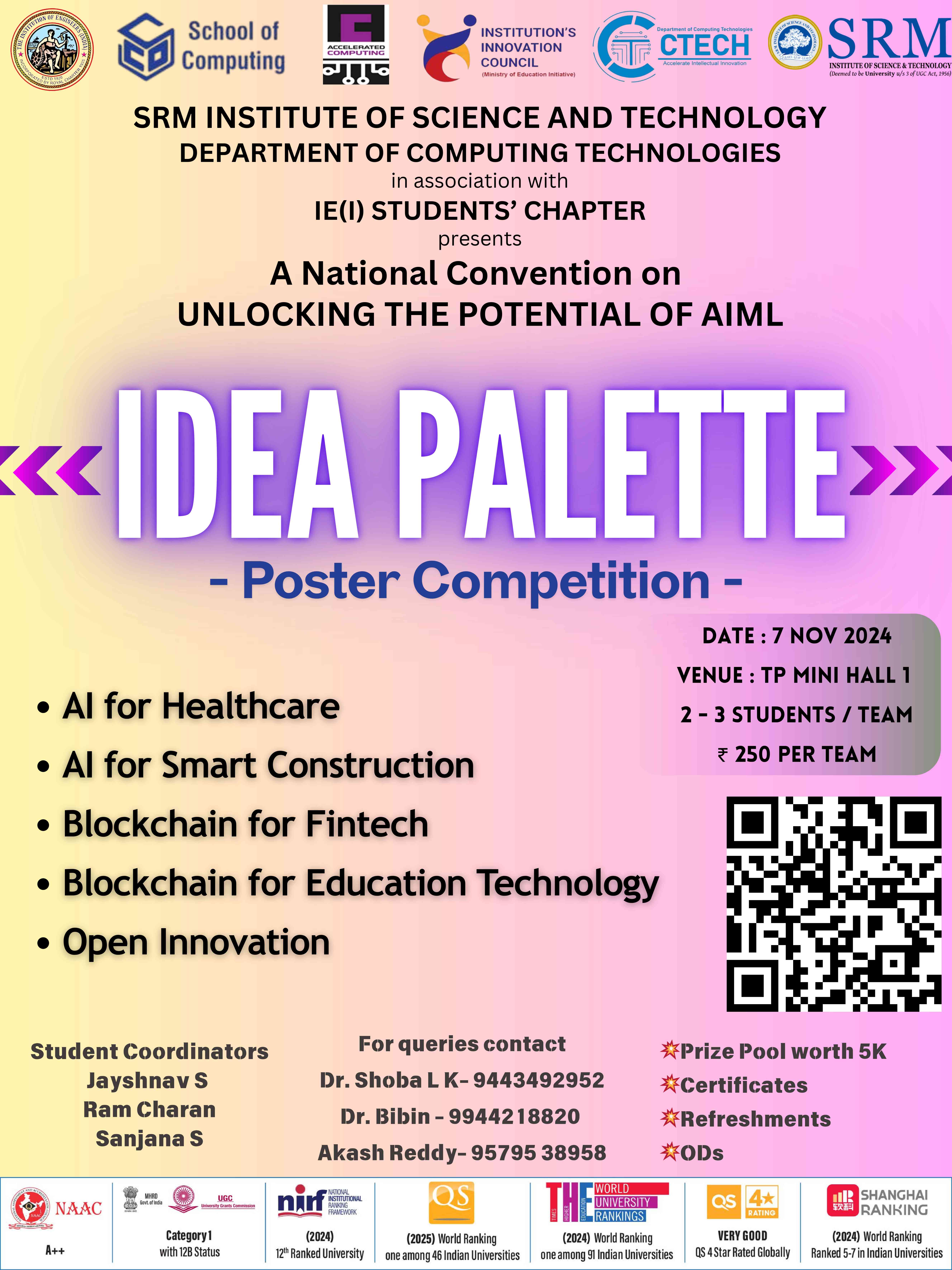 POSTER COMPETITION:- A National Convention on UNLOCKING THE POTENTIAL OF AIML 2024